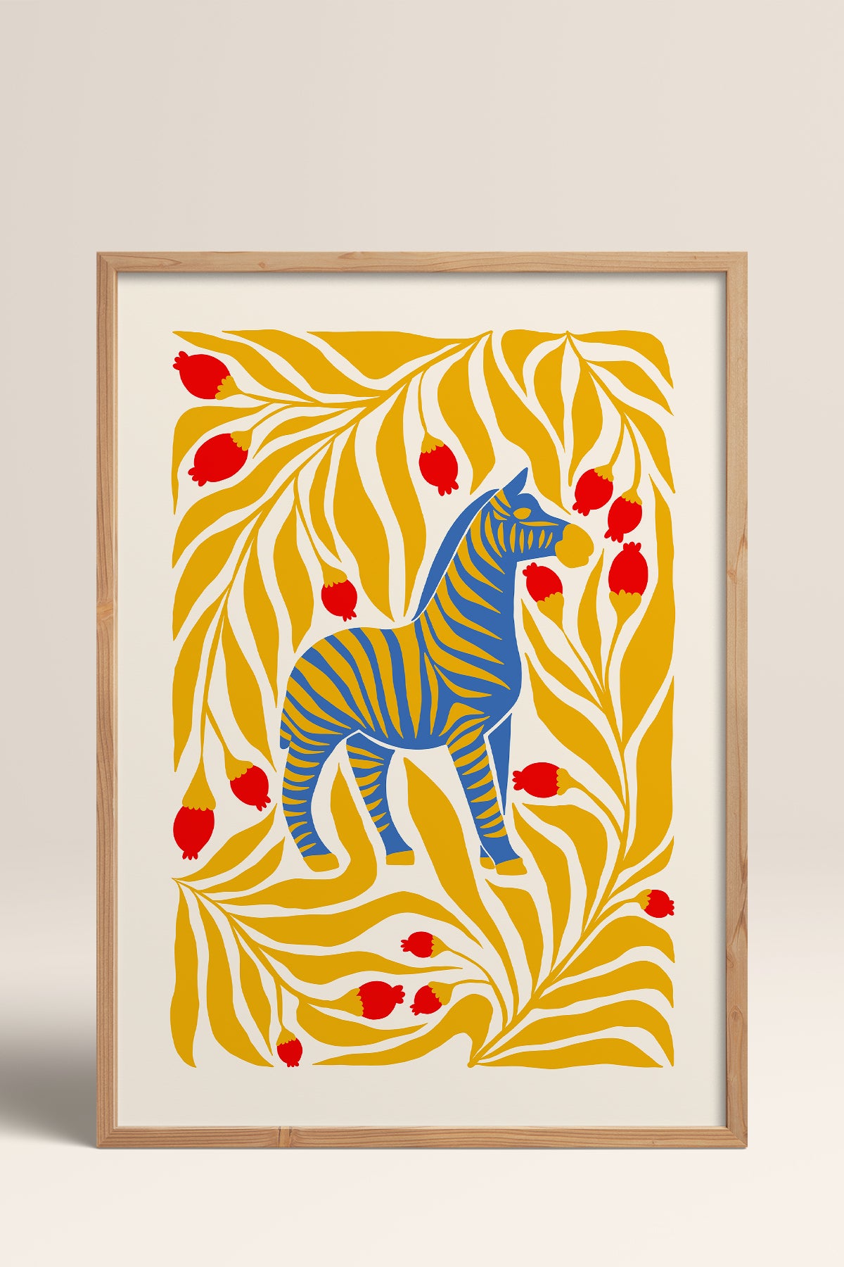 HOMEPACK Ahşap Çerçeveli Tablo Çerçeveli Poster Sanatsal Modern Duvar Dekoru FLOWER-144