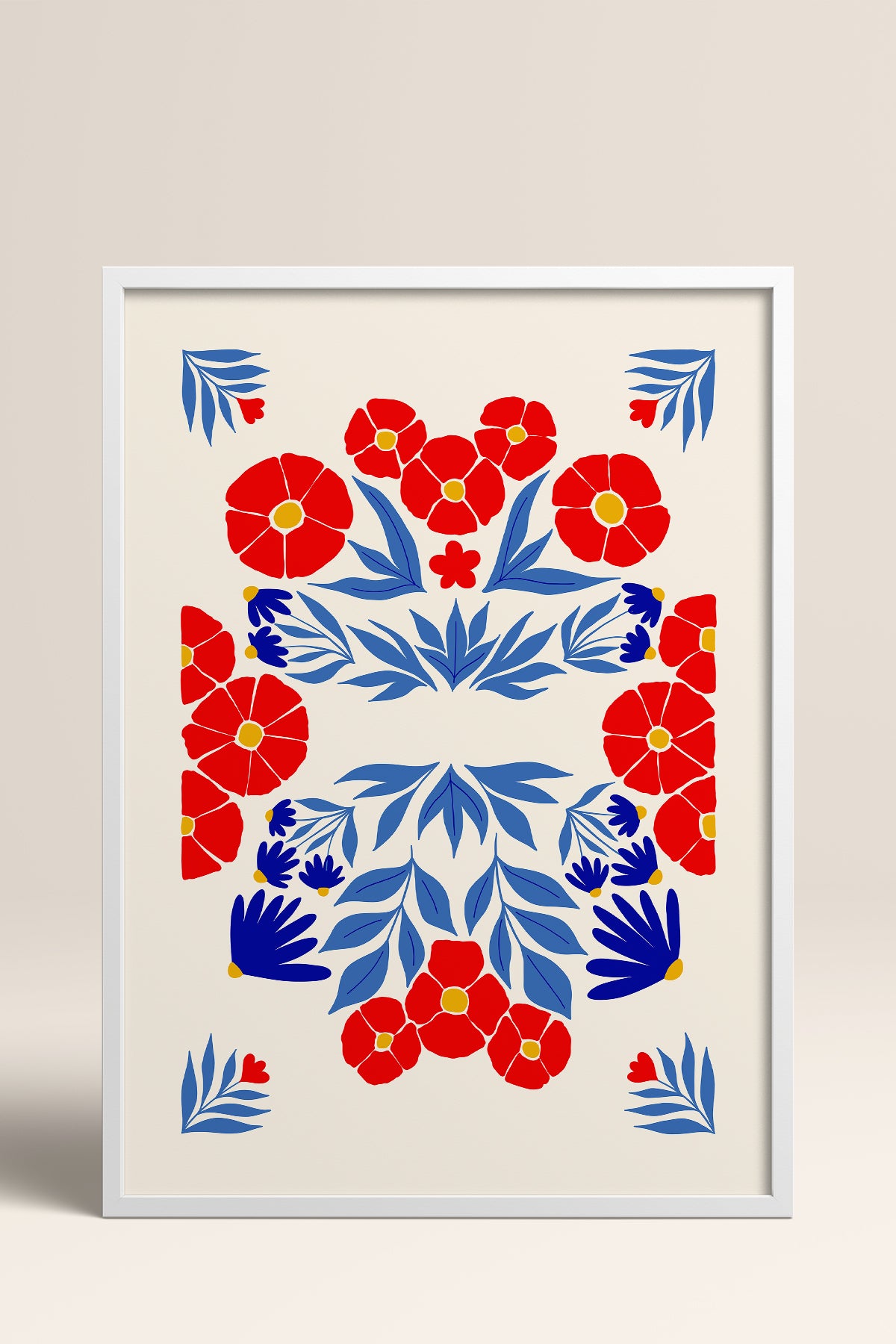 HOMEPACK Ahşap Çerçeveli Tablo Çerçeveli Poster Sanatsal Modern Duvar Dekoru FLOWER-145