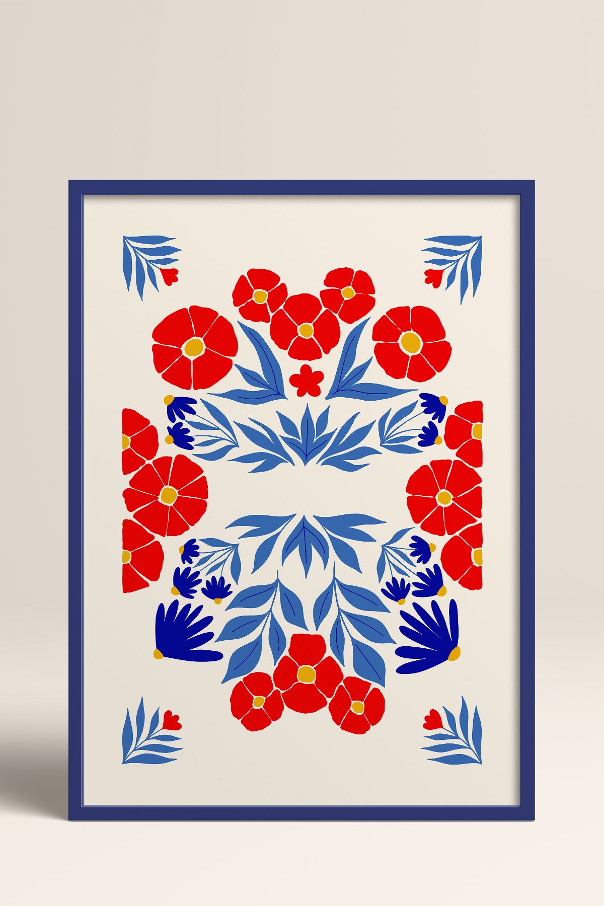 HOMEPACK Ahşap Çerçeveli Tablo Çerçeveli Poster Sanatsal Modern Duvar Dekoru FLOWER-145