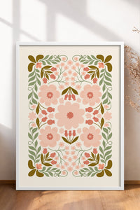 HOMEPACK Ahşap Çerçeveli Tablo Çerçeveli Poster Sanatsal Modern Duvar Dekoru FLOWER-150