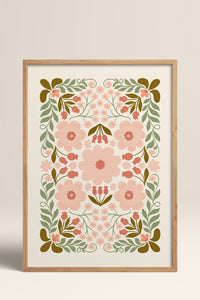HOMEPACK Ahşap Çerçeveli Tablo Çerçeveli Poster Sanatsal Modern Duvar Dekoru FLOWER-150