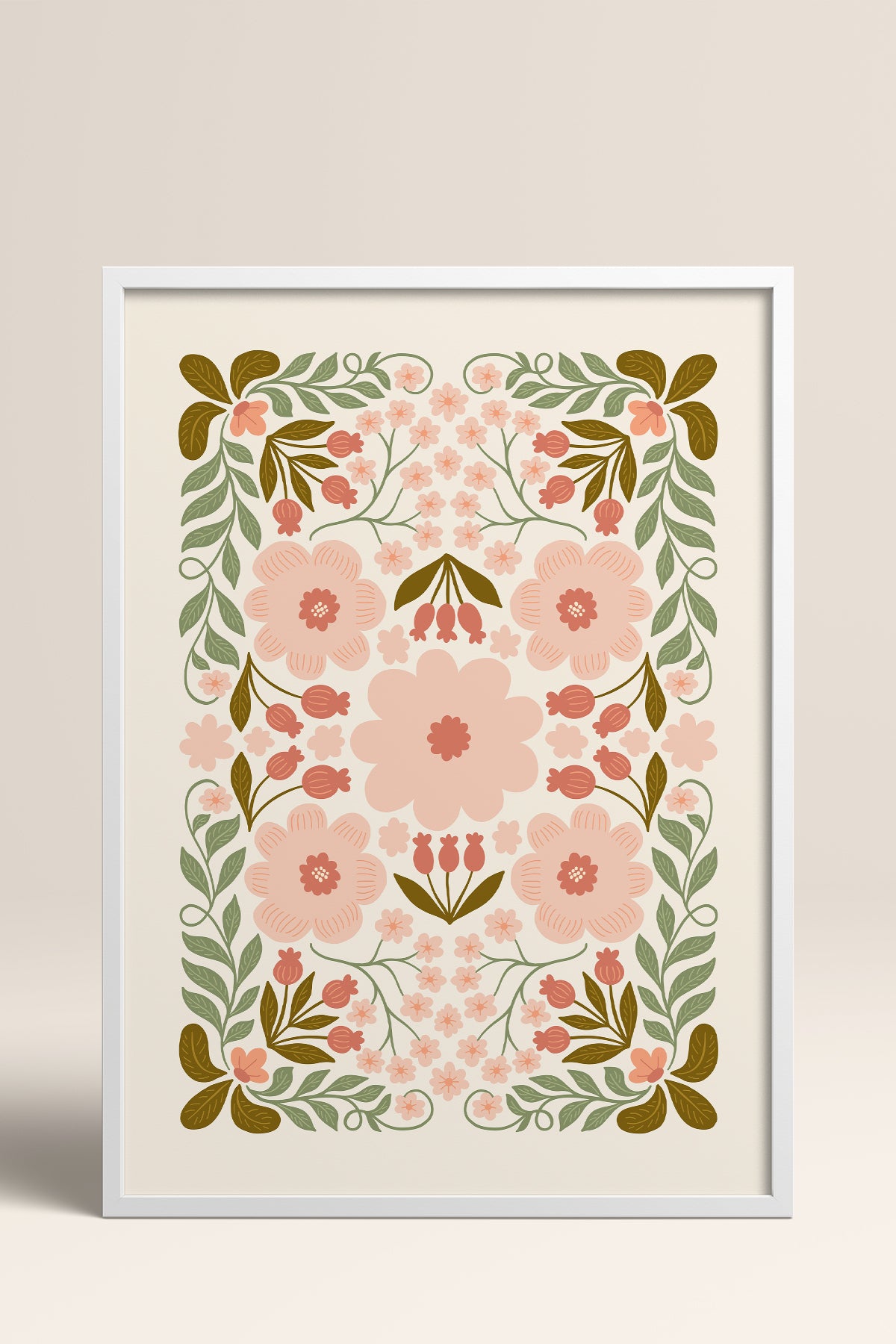 HOMEPACK Ahşap Çerçeveli Tablo Çerçeveli Poster Sanatsal Modern Duvar Dekoru FLOWER-150