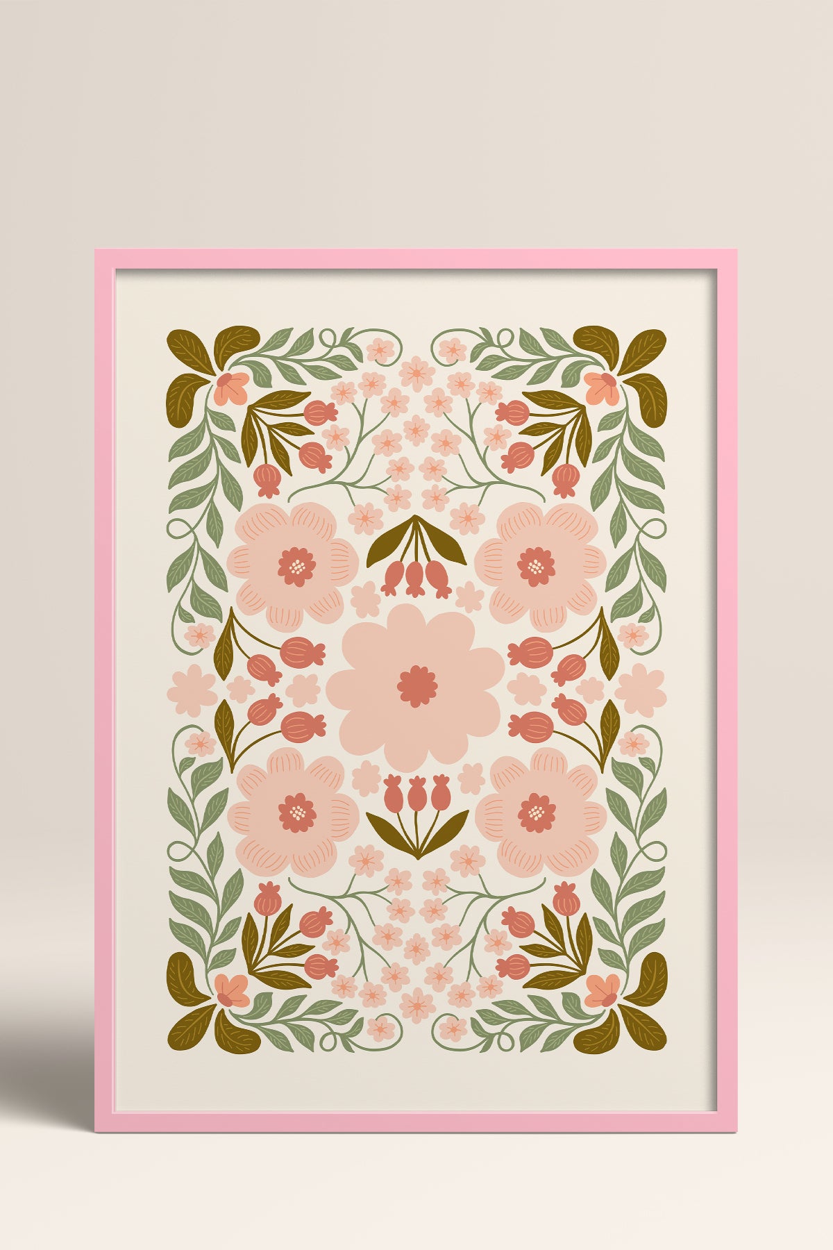 HOMEPACK Ahşap Çerçeveli Tablo Çerçeveli Poster Sanatsal Modern Duvar Dekoru FLOWER-150