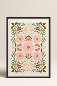 HOMEPACK Ahşap Çerçeveli Tablo Çerçeveli Poster Sanatsal Modern Duvar Dekoru FLOWER-150