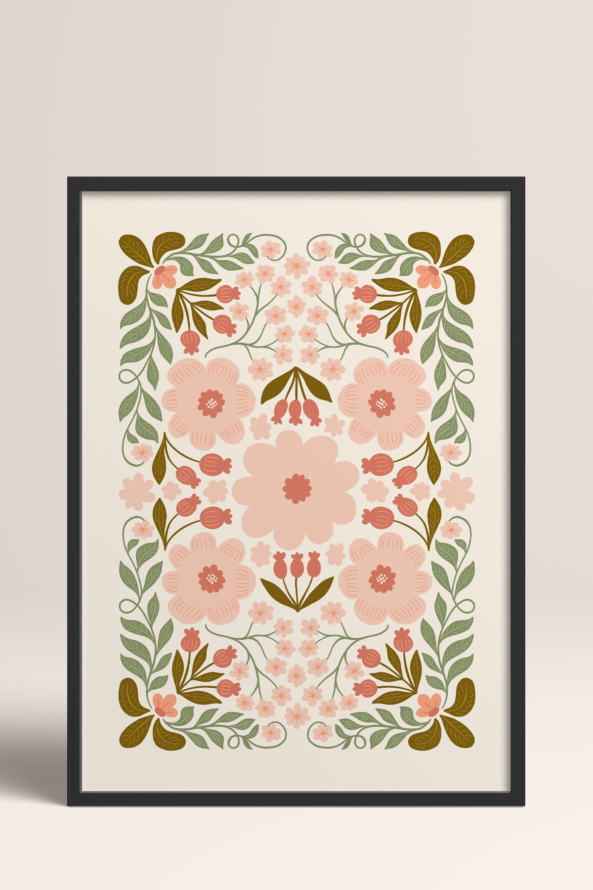 HOMEPACK Ahşap Çerçeveli Tablo Çerçeveli Poster Sanatsal Modern Duvar Dekoru FLOWER-150