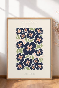HOMEPACK Ahşap Çerçeveli Tablo Çerçeveli Poster Sanatsal Modern Duvar Dekoru FLOWER-151