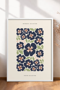 HOMEPACK Ahşap Çerçeveli Tablo Çerçeveli Poster Sanatsal Modern Duvar Dekoru FLOWER-151