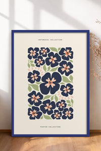 HOMEPACK Ahşap Çerçeveli Tablo Çerçeveli Poster Sanatsal Modern Duvar Dekoru FLOWER-151