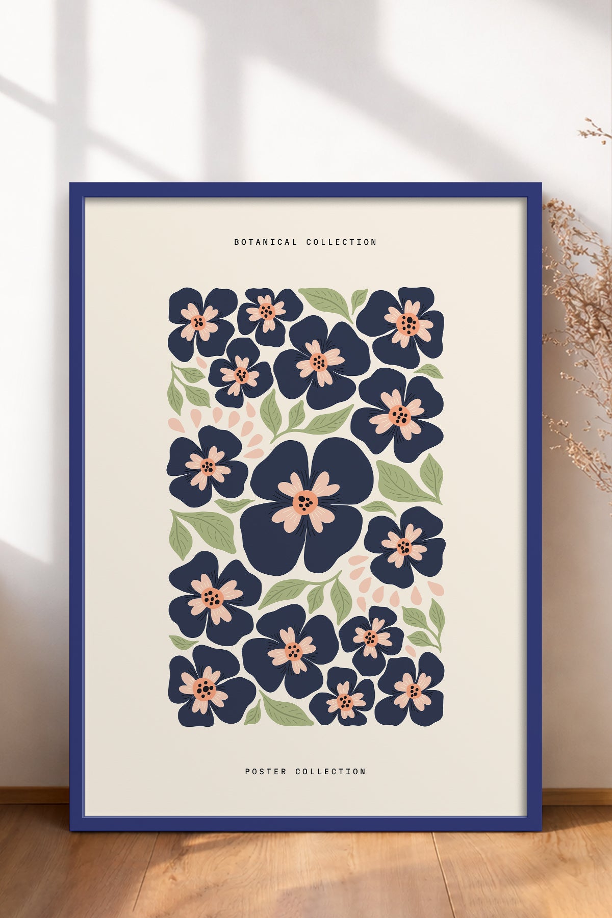 HOMEPACK Ahşap Çerçeveli Tablo Çerçeveli Poster Sanatsal Modern Duvar Dekoru FLOWER-151