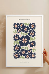 HOMEPACK Ahşap Çerçeveli Tablo Çerçeveli Poster Sanatsal Modern Duvar Dekoru FLOWER-151
