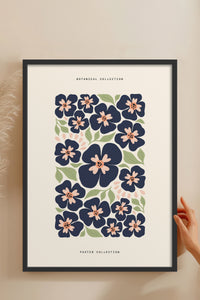 HOMEPACK Ahşap Çerçeveli Tablo Çerçeveli Poster Sanatsal Modern Duvar Dekoru FLOWER-151