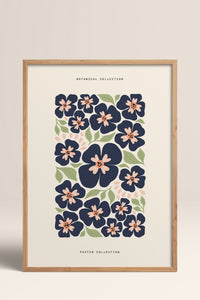 HOMEPACK Ahşap Çerçeveli Tablo Çerçeveli Poster Sanatsal Modern Duvar Dekoru FLOWER-151