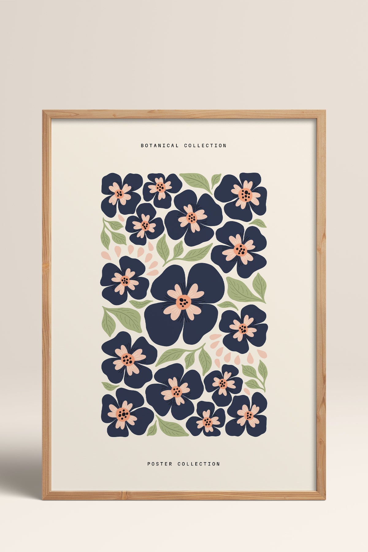 HOMEPACK Ahşap Çerçeveli Tablo Çerçeveli Poster Sanatsal Modern Duvar Dekoru FLOWER-151