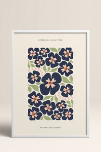 HOMEPACK Ahşap Çerçeveli Tablo Çerçeveli Poster Sanatsal Modern Duvar Dekoru FLOWER-151