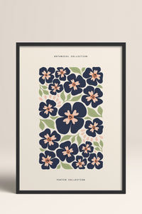 HOMEPACK Ahşap Çerçeveli Tablo Çerçeveli Poster Sanatsal Modern Duvar Dekoru FLOWER-151