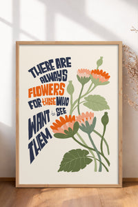 HOMEPACK Ahşap Çerçeveli Tablo Çerçeveli Poster Sanatsal Modern Duvar Dekoru FLOWER-152