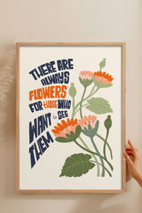 HOMEPACK Ahşap Çerçeveli Tablo Çerçeveli Poster Sanatsal Modern Duvar Dekoru FLOWER-152