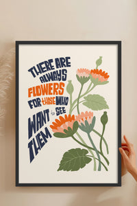 HOMEPACK Ahşap Çerçeveli Tablo Çerçeveli Poster Sanatsal Modern Duvar Dekoru FLOWER-152