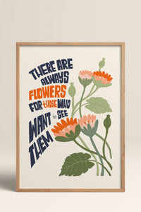 HOMEPACK Ahşap Çerçeveli Tablo Çerçeveli Poster Sanatsal Modern Duvar Dekoru FLOWER-152