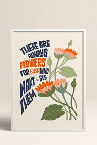 HOMEPACK Ahşap Çerçeveli Tablo Çerçeveli Poster Sanatsal Modern Duvar Dekoru FLOWER-152
