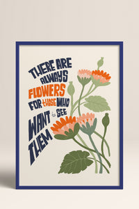 HOMEPACK Ahşap Çerçeveli Tablo Çerçeveli Poster Sanatsal Modern Duvar Dekoru FLOWER-152