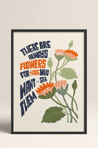 HOMEPACK Ahşap Çerçeveli Tablo Çerçeveli Poster Sanatsal Modern Duvar Dekoru FLOWER-152