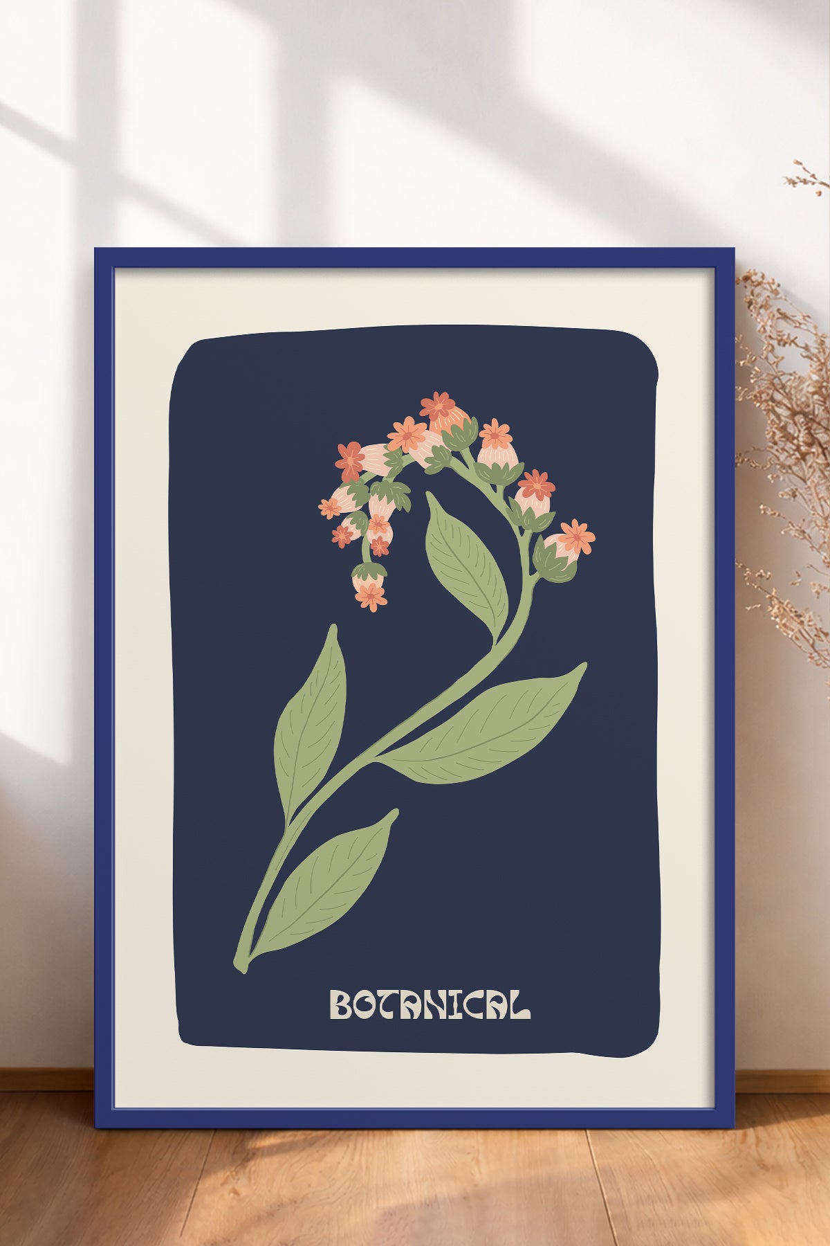 HOMEPACK Ahşap Çerçeveli Tablo Çerçeveli Poster Sanatsal Modern Duvar Dekoru FLOWER-154