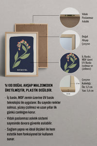 HOMEPACK Ahşap Çerçeveli Tablo Çerçeveli Poster Sanatsal Modern Duvar Dekoru FLOWER-154