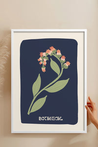 HOMEPACK Ahşap Çerçeveli Tablo Çerçeveli Poster Sanatsal Modern Duvar Dekoru FLOWER-154