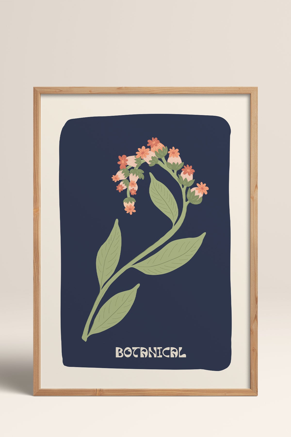 HOMEPACK Ahşap Çerçeveli Tablo Çerçeveli Poster Sanatsal Modern Duvar Dekoru FLOWER-154