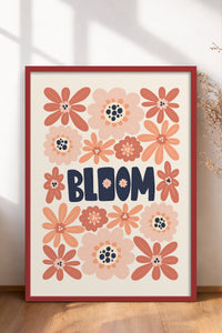 HOMEPACK Ahşap Çerçeveli Tablo Çerçeveli Poster Sanatsal Modern Duvar Dekoru FLOWER-159