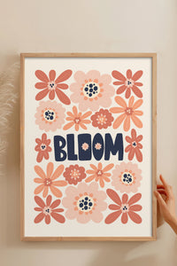 HOMEPACK Ahşap Çerçeveli Tablo Çerçeveli Poster Sanatsal Modern Duvar Dekoru FLOWER-159