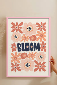 HOMEPACK Ahşap Çerçeveli Tablo Çerçeveli Poster Sanatsal Modern Duvar Dekoru FLOWER-159