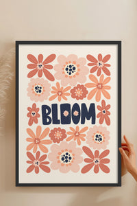 HOMEPACK Ahşap Çerçeveli Tablo Çerçeveli Poster Sanatsal Modern Duvar Dekoru FLOWER-159
