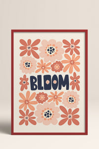 HOMEPACK Ahşap Çerçeveli Tablo Çerçeveli Poster Sanatsal Modern Duvar Dekoru FLOWER-159
