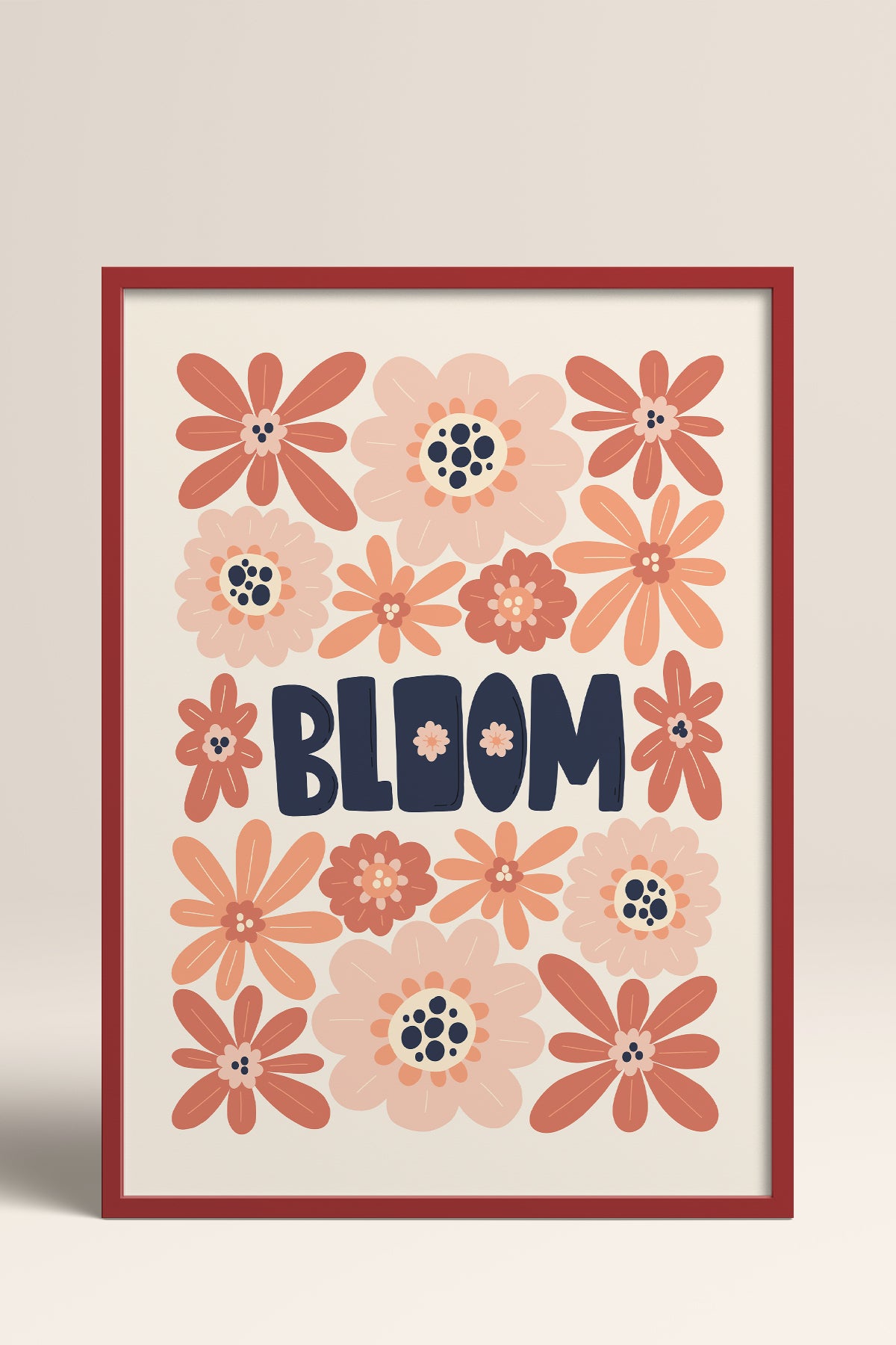 HOMEPACK Ahşap Çerçeveli Tablo Çerçeveli Poster Sanatsal Modern Duvar Dekoru FLOWER-159