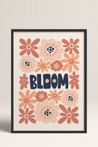 HOMEPACK Ahşap Çerçeveli Tablo Çerçeveli Poster Sanatsal Modern Duvar Dekoru FLOWER-159
