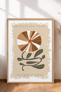 HOMEPACK Ahşap Çerçeveli Tablo Çerçeveli Poster Sanatsal Modern Duvar Dekoru FLOWER-16