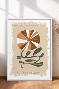 HOMEPACK Ahşap Çerçeveli Tablo Çerçeveli Poster Sanatsal Modern Duvar Dekoru FLOWER-16