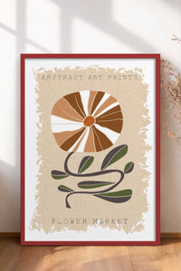 HOMEPACK Ahşap Çerçeveli Tablo Çerçeveli Poster Sanatsal Modern Duvar Dekoru FLOWER-16