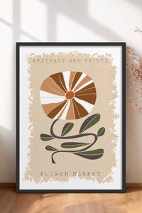 HOMEPACK Ahşap Çerçeveli Tablo Çerçeveli Poster Sanatsal Modern Duvar Dekoru FLOWER-16