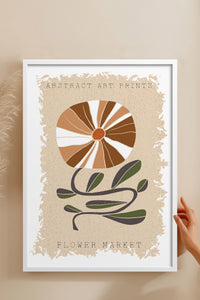 HOMEPACK Ahşap Çerçeveli Tablo Çerçeveli Poster Sanatsal Modern Duvar Dekoru FLOWER-16