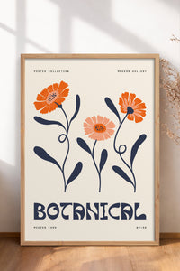 HOMEPACK Ahşap Çerçeveli Tablo Çerçeveli Poster Sanatsal Modern Duvar Dekoru FLOWER-160