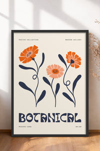 HOMEPACK Ahşap Çerçeveli Tablo Çerçeveli Poster Sanatsal Modern Duvar Dekoru FLOWER-160