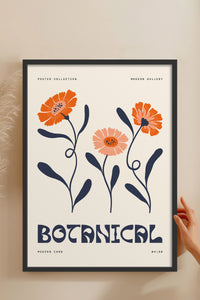 HOMEPACK Ahşap Çerçeveli Tablo Çerçeveli Poster Sanatsal Modern Duvar Dekoru FLOWER-160
