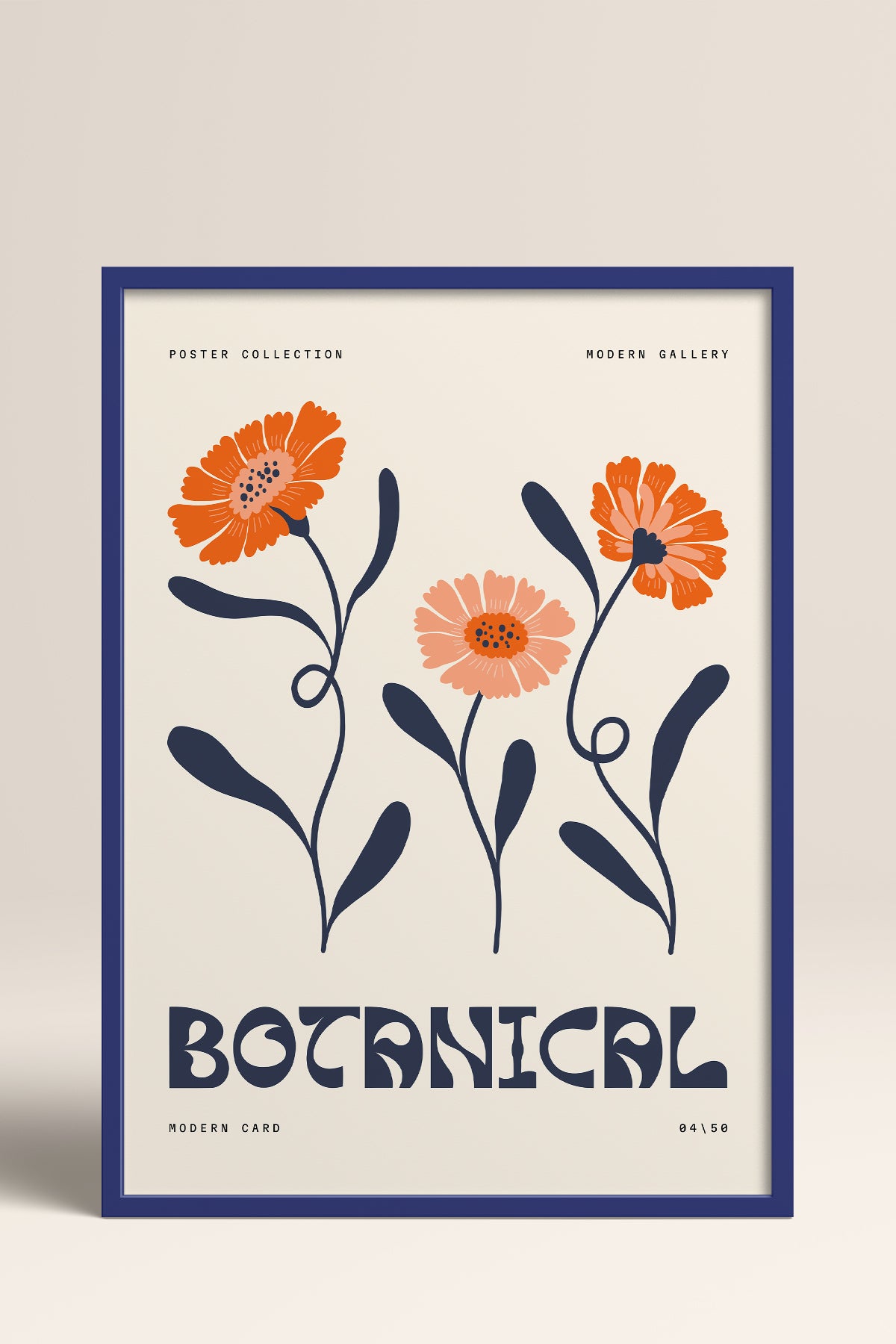HOMEPACK Ahşap Çerçeveli Tablo Çerçeveli Poster Sanatsal Modern Duvar Dekoru FLOWER-160