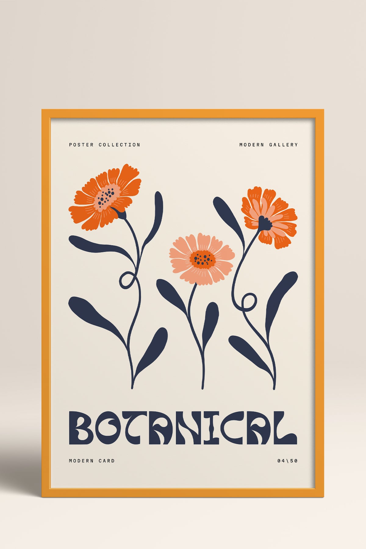 HOMEPACK Ahşap Çerçeveli Tablo Çerçeveli Poster Sanatsal Modern Duvar Dekoru FLOWER-160