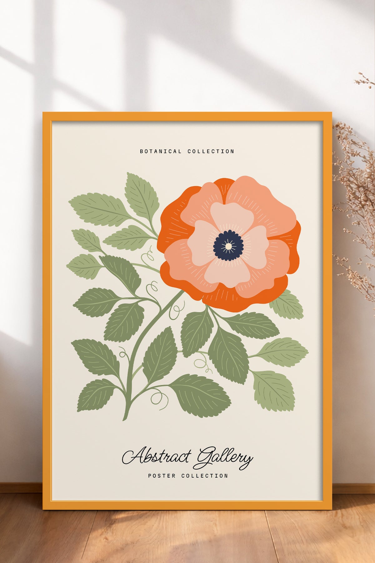 HOMEPACK Ahşap Çerçeveli Tablo Çerçeveli Poster Sanatsal Modern Duvar Dekoru FLOWER-161