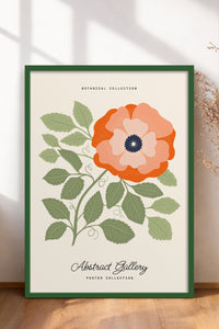 HOMEPACK Ahşap Çerçeveli Tablo Çerçeveli Poster Sanatsal Modern Duvar Dekoru FLOWER-161