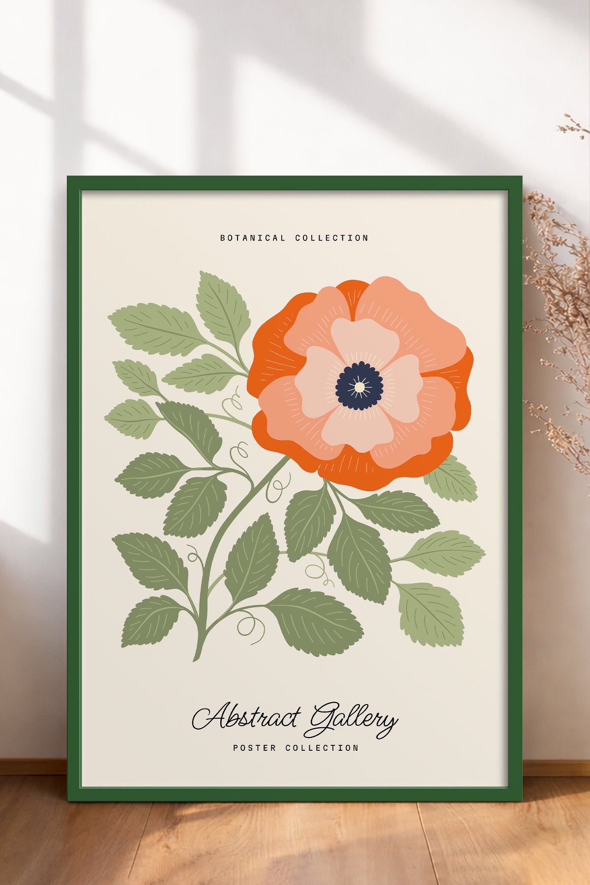HOMEPACK Ahşap Çerçeveli Tablo Çerçeveli Poster Sanatsal Modern Duvar Dekoru FLOWER-161